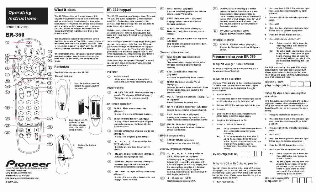 Pioneer Universal Remote BR-360-page_pdf